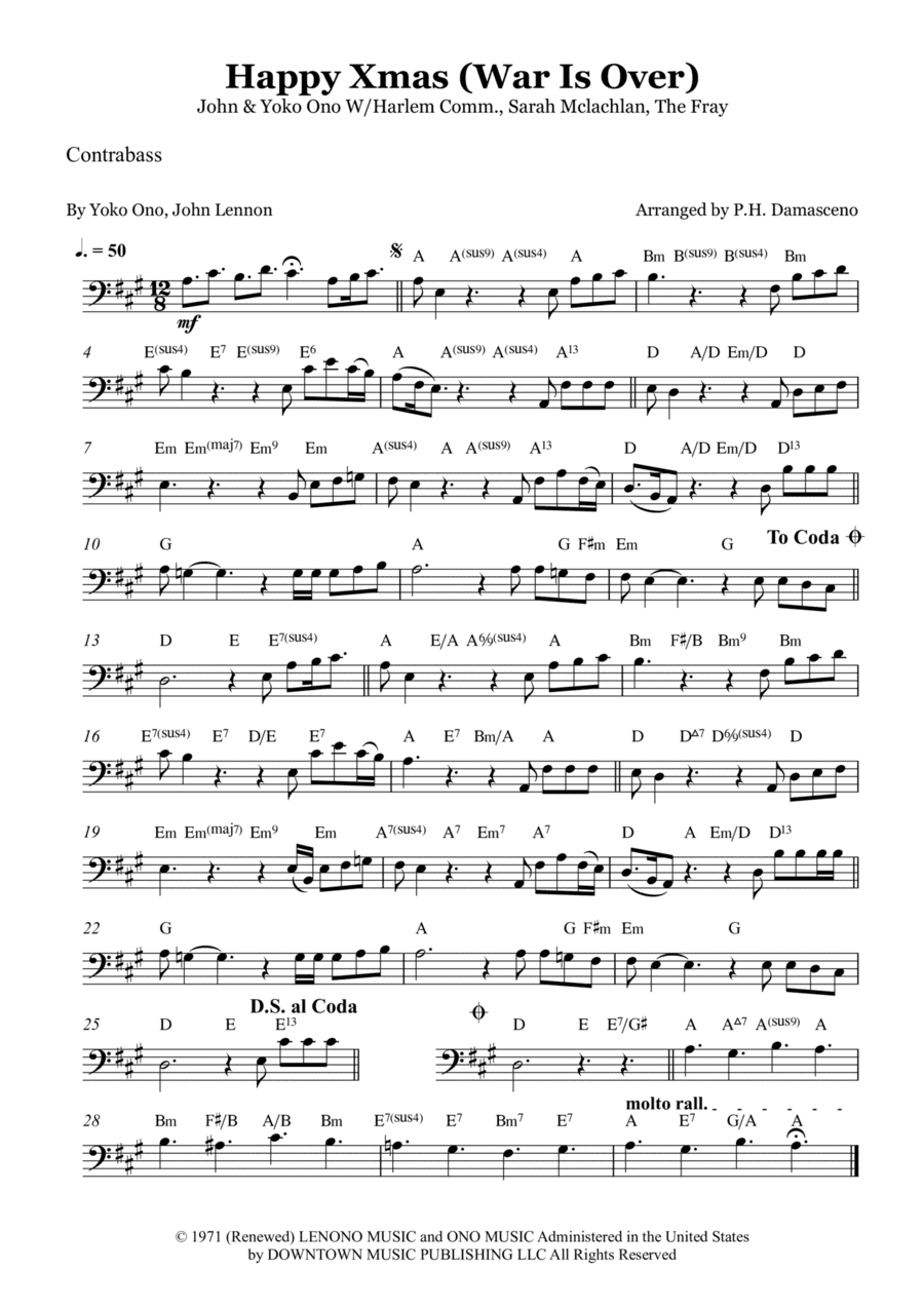 Happy Xmas (war Is Over) (arr. P.H. Damasceno)