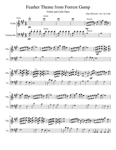 Forrest Gump - Main Title (feather Theme) (arr. Lark)