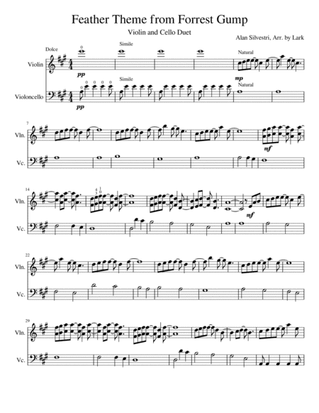 Forrest Gump - Main Title (feather Theme) (arr. Lark)