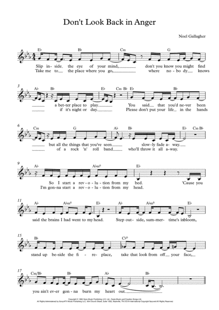 Don't Look Back In Anger (arr. Vicky Jacobs)