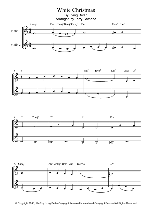 White Christmas (arr. Terry Cathrine)