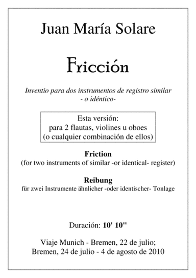 Fricción [2 flutes]