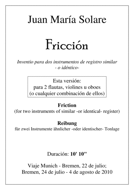 Fricción [2 flutes]