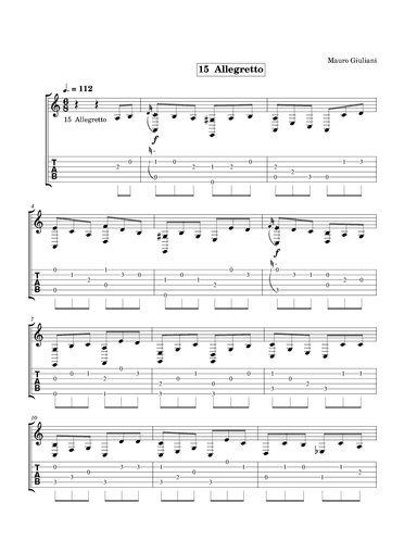 15 Allegretto (arr. Tracy Dean McCallum)