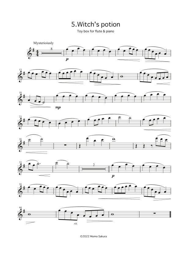 5. Witch's potion ~Toy Box for Flute and Piano~