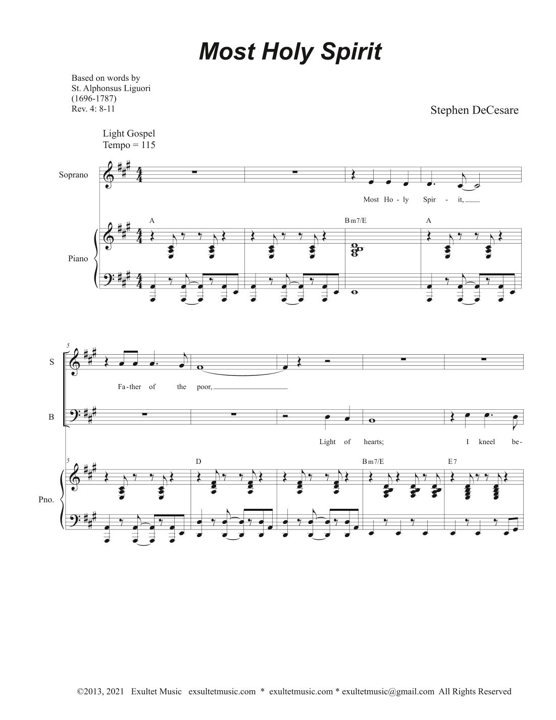 Most Holy Spirit (Vocal Trio - (SAB)