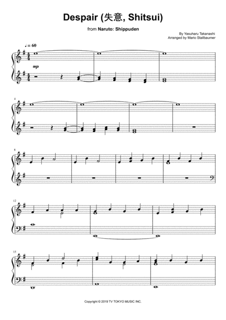 Despair (shitsui) (arr. Mario Stallbaumer)