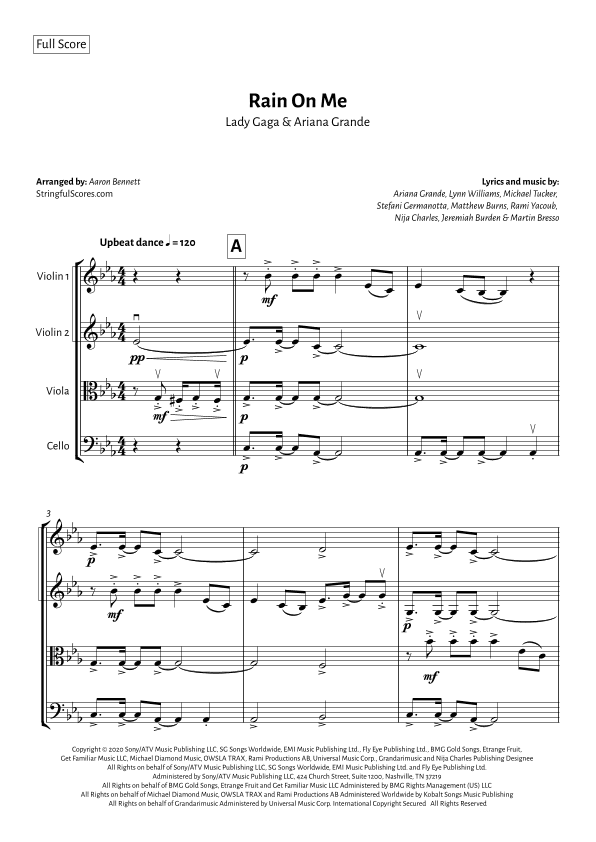 Rain On Me (arr. Aaron Bennett)