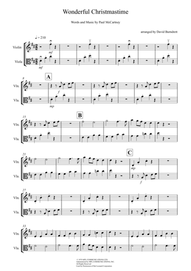 Wonderful Christmastime (arr. David Burndrett)
