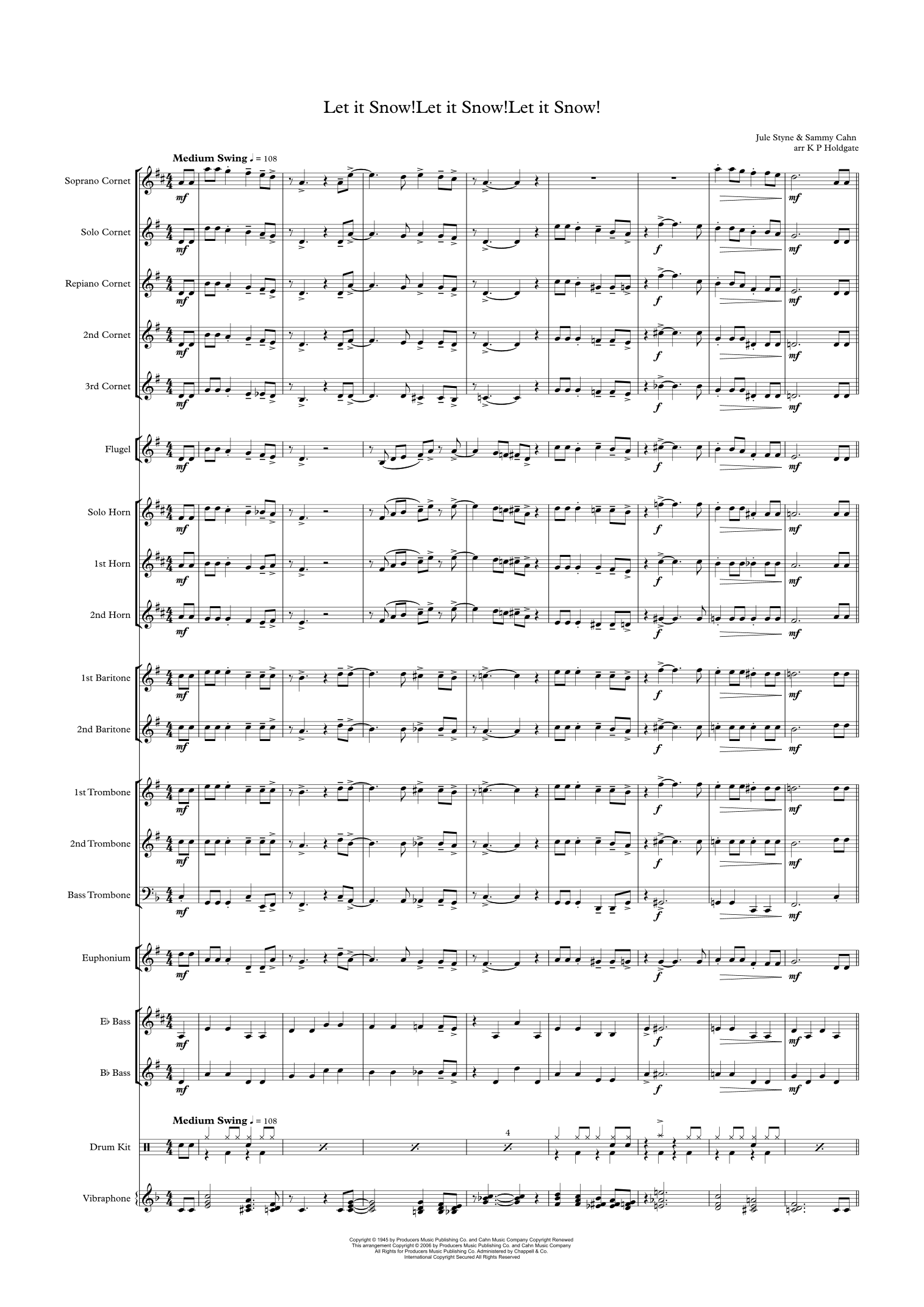 Let It Snow! Let It Snow! Let It Snow! (arr. Kevin P Holdgate)