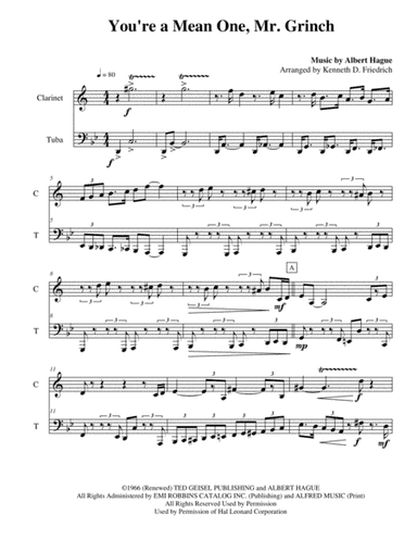 You're A Mean One, Mr. Grinch (arr. Kenneth D. Friedrich)