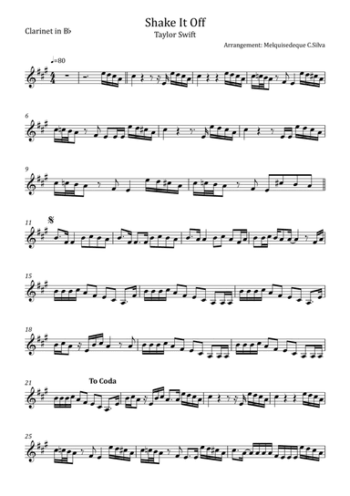Shake It Off (arr. Melquisedeque C.Silva)