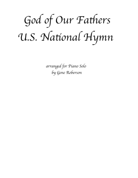 God of Our Fathers from the Mary Jean Brown Collection (arr. Gene Roberson)