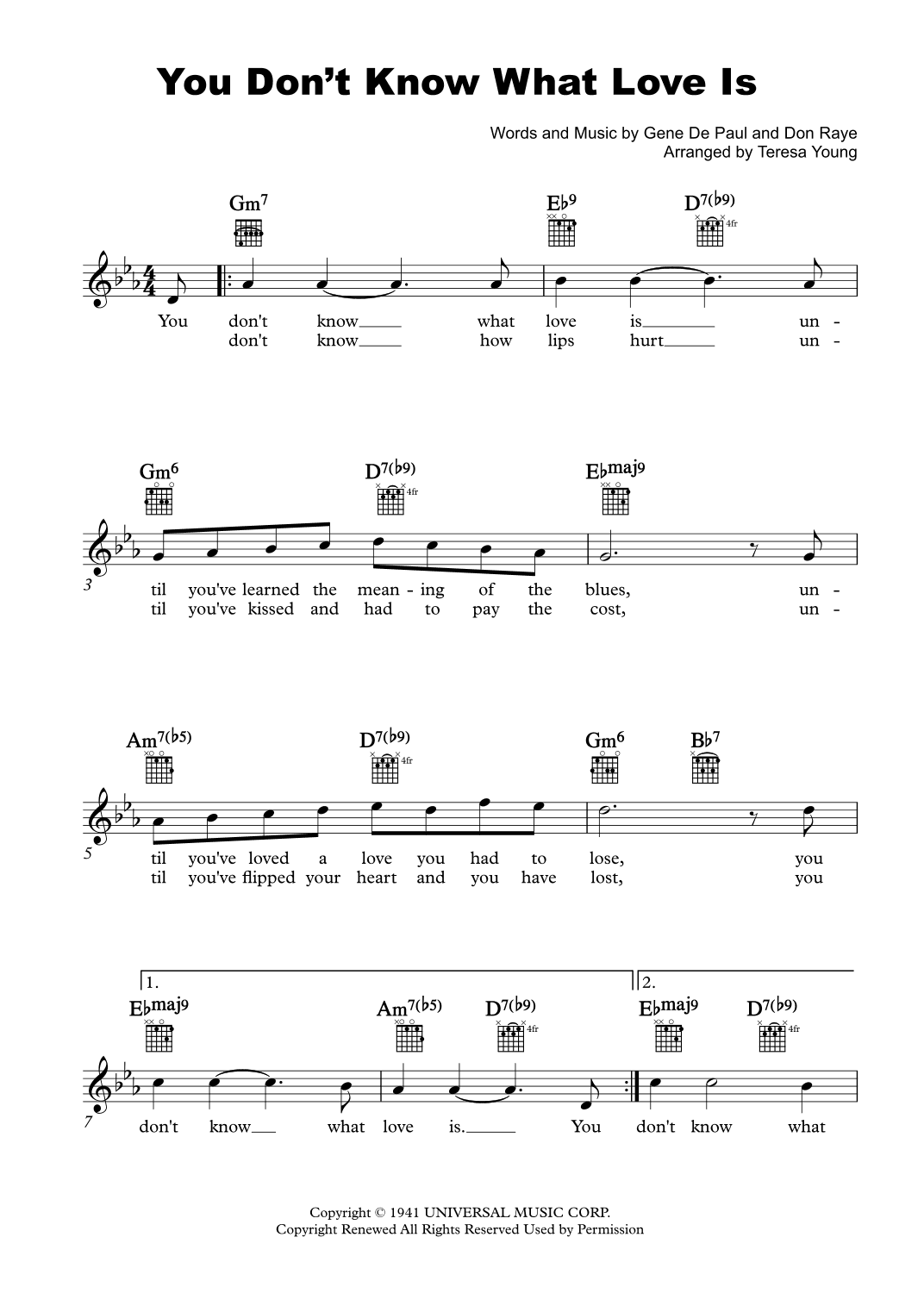 You Don't Know What Love Is (arr. Teresa Young)