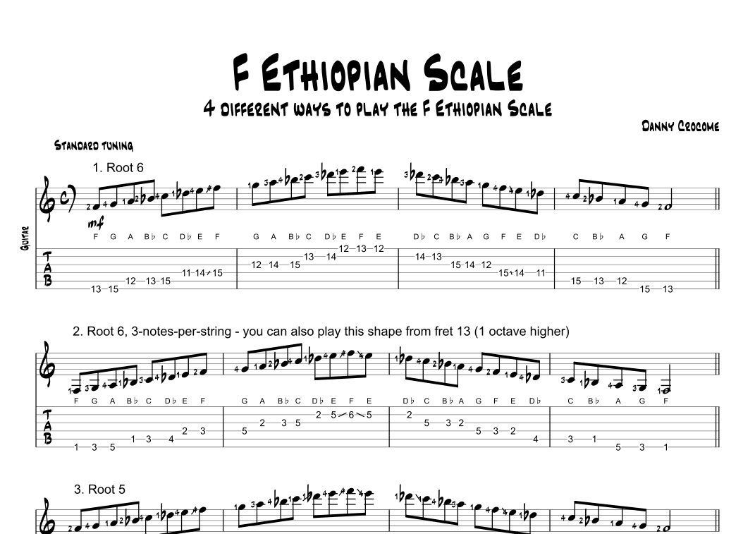 F Ethiopian Scale (4 Ways to Play)