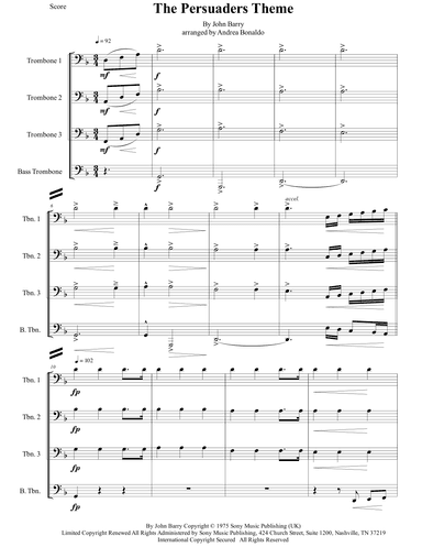 Theme From Persuaders (arr. Andrea Bonaldo)