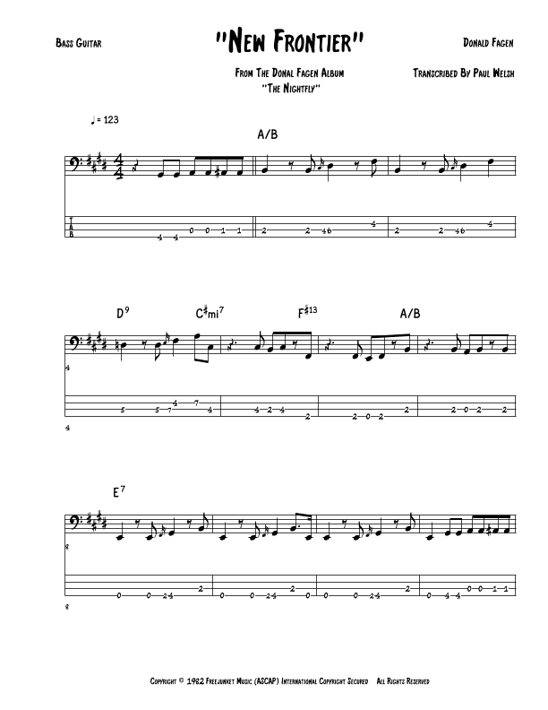 New Frontier (arr. Accubass)
