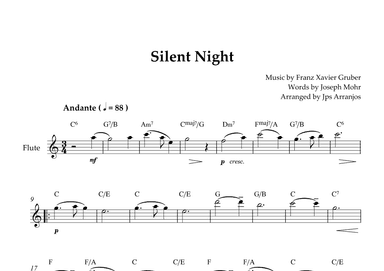 Silent Night For Flute Solo (arr. Jps Arranjos)