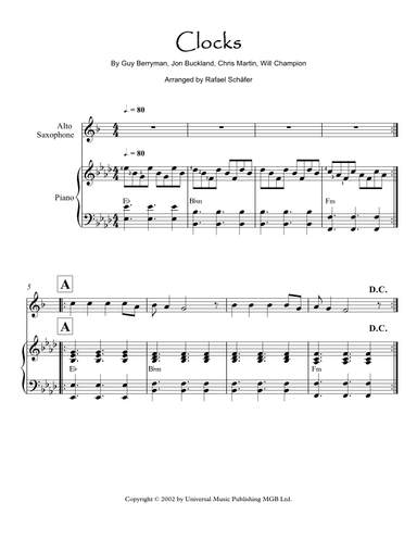 Clocks (arr. Rafael Schäfer)