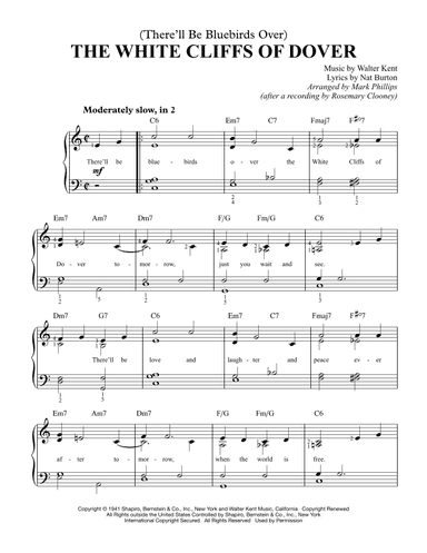 (there'll Be Bluebirds Over) The White Cliffs Of Dover (arr. Mark Phillips)