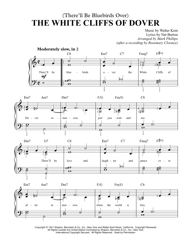 (there'll Be Bluebirds Over) The White Cliffs Of Dover (arr. Mark Phillips)