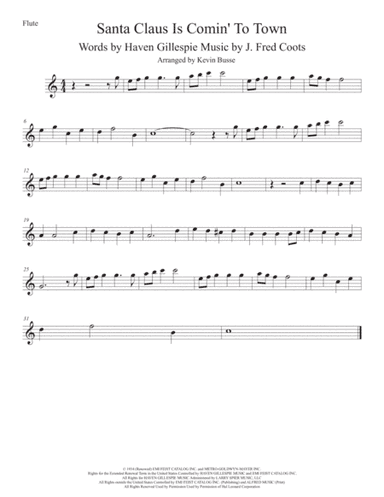 Santa Claus Is Comin' To Town (arr. Kevin Busse)