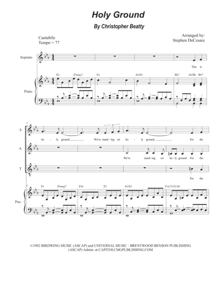 Holy Ground (arr. Stephen DeCesare)