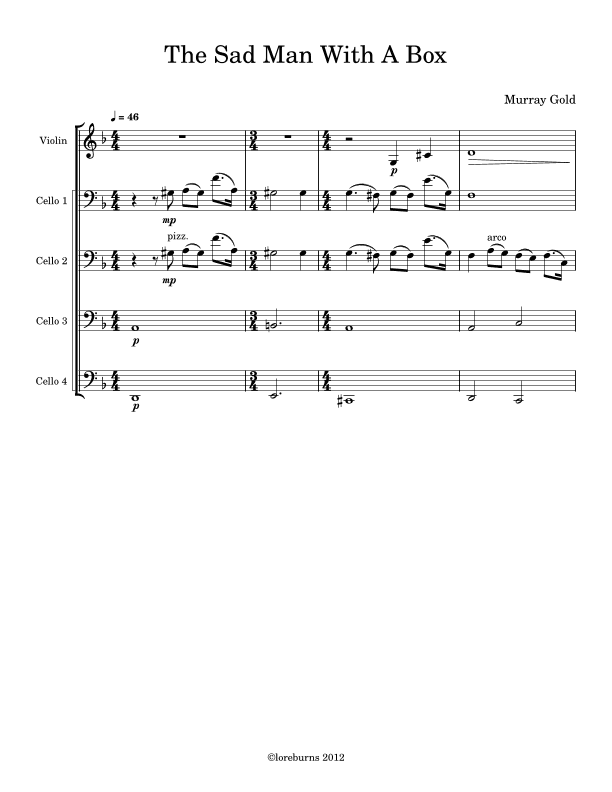 The Sad Man With A Box (arr. Lore Burns)