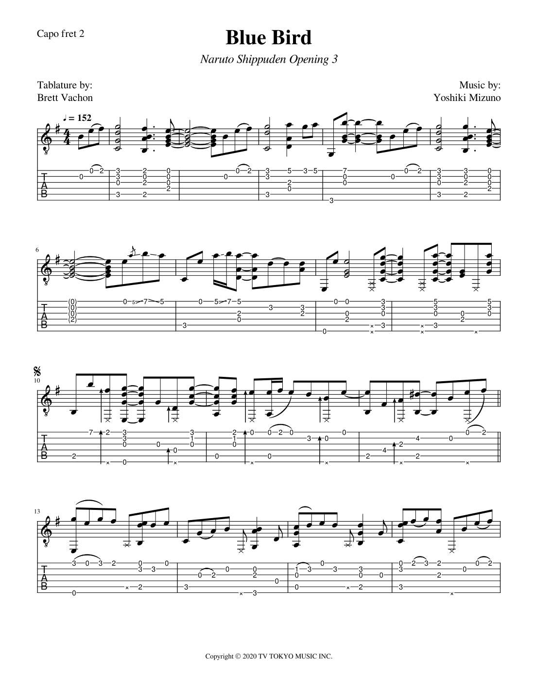 Ikimono Gakari's Blue Bird (arr. Brett Vachon)