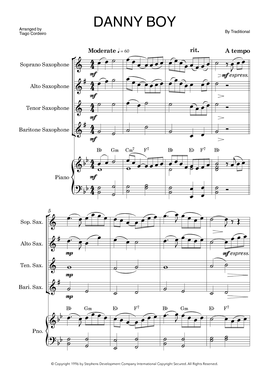 Danny Boy (arr. Tiago Cordeiro)