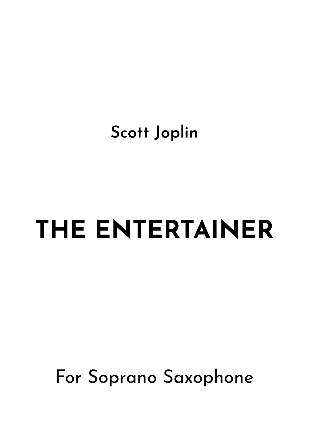 The Entertainer (arr. Jireh J.)