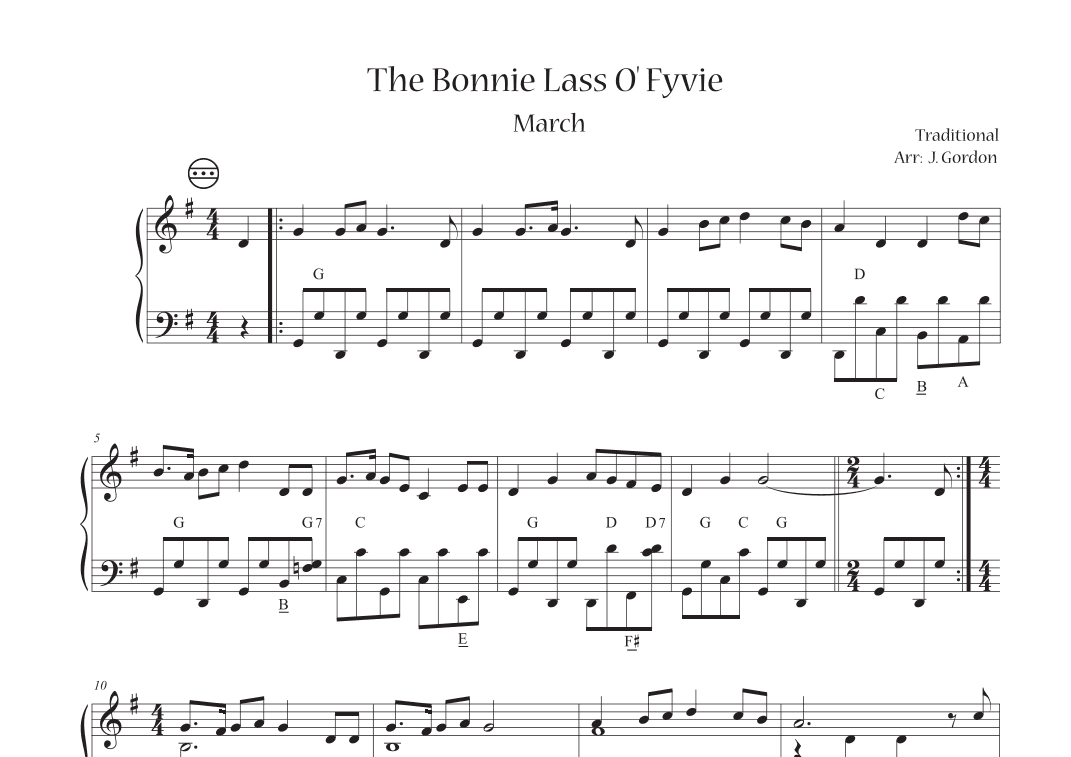 The Bonnie Lass O' Fyvie (arr. Julia Gordon)