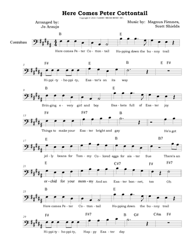 Here Comes Peter Cottontail (arr. Jo Araujo)