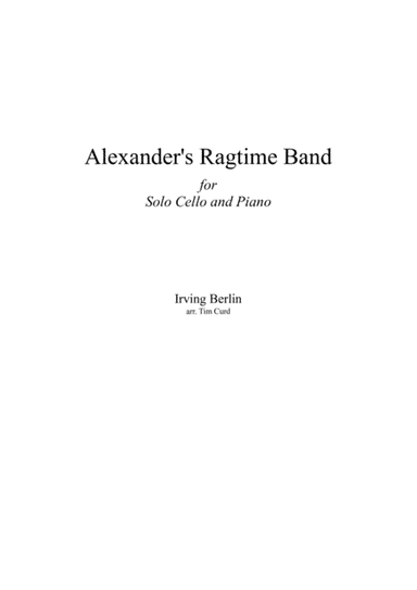 Alexander's Ragtime Band (arr. Tim Curd.)