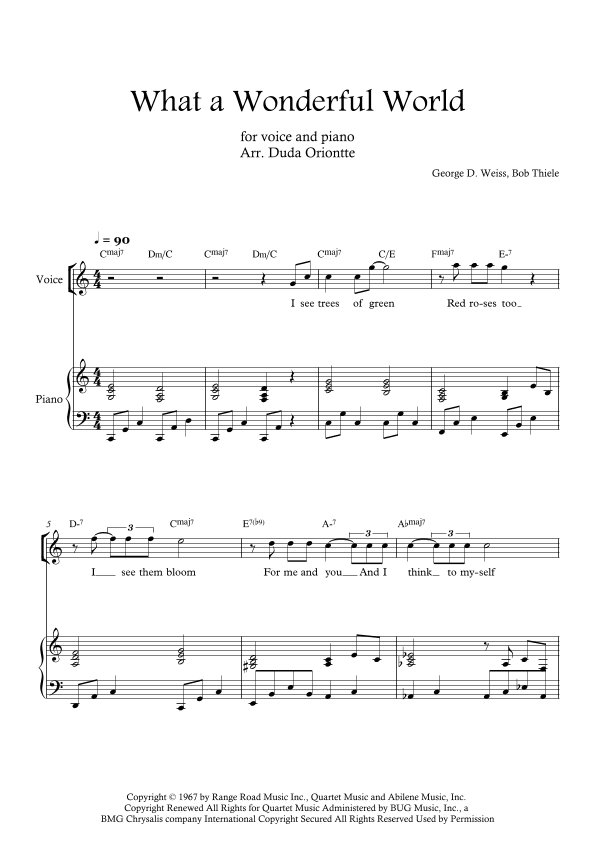 What A Wonderful World (arr. Duda Oriontte)
