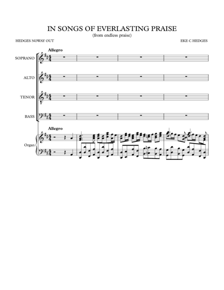 IN SONGS OF EVERLASTING PRAISE(HEDGES NOWAY OUT)