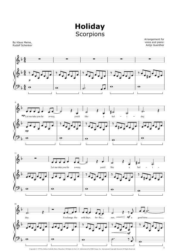 Holiday (arr. Antje Günther)