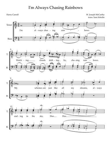 I'm Always Chasing Rainbows (arr. Sam Scheibe)