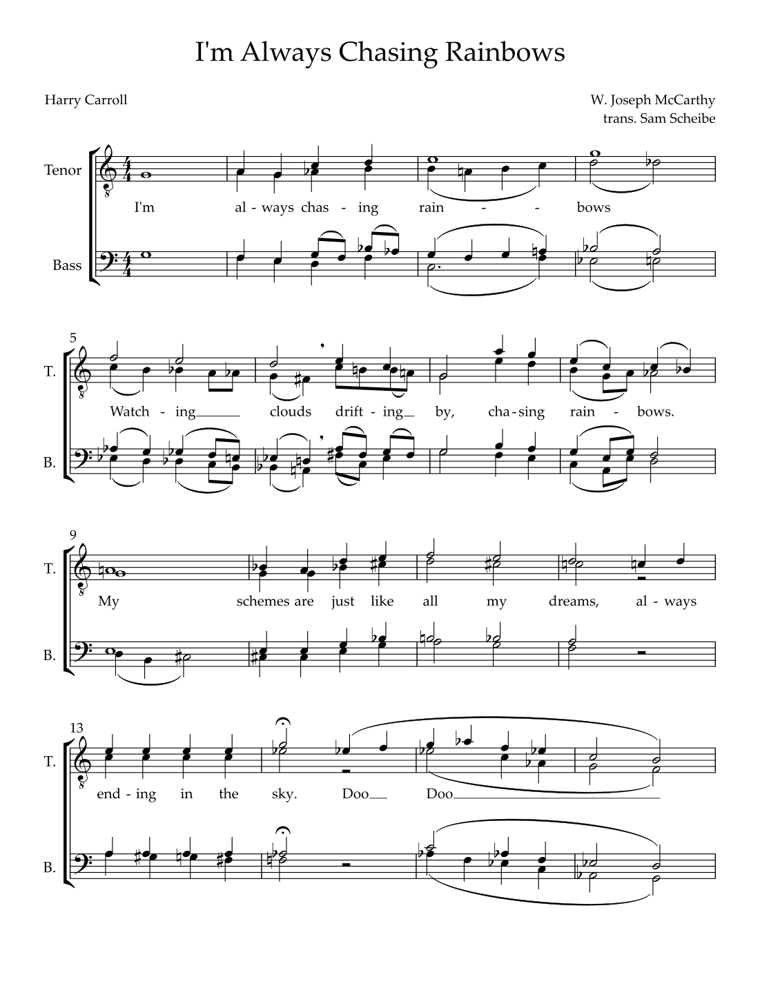 I'm Always Chasing Rainbows (arr. Sam Scheibe)