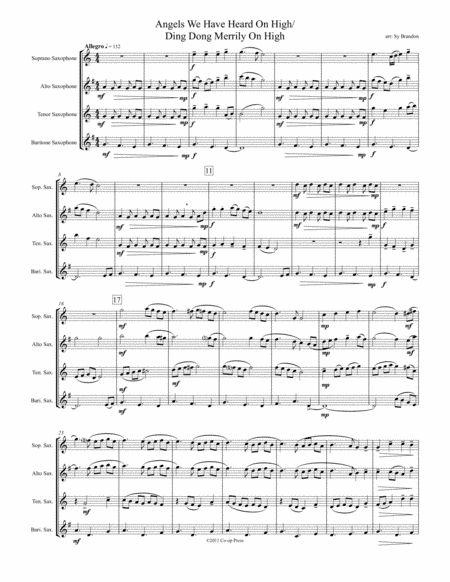 Angels We Have Heard On High/ Ding Dong Merrily On High (arr. Sy Brandon)