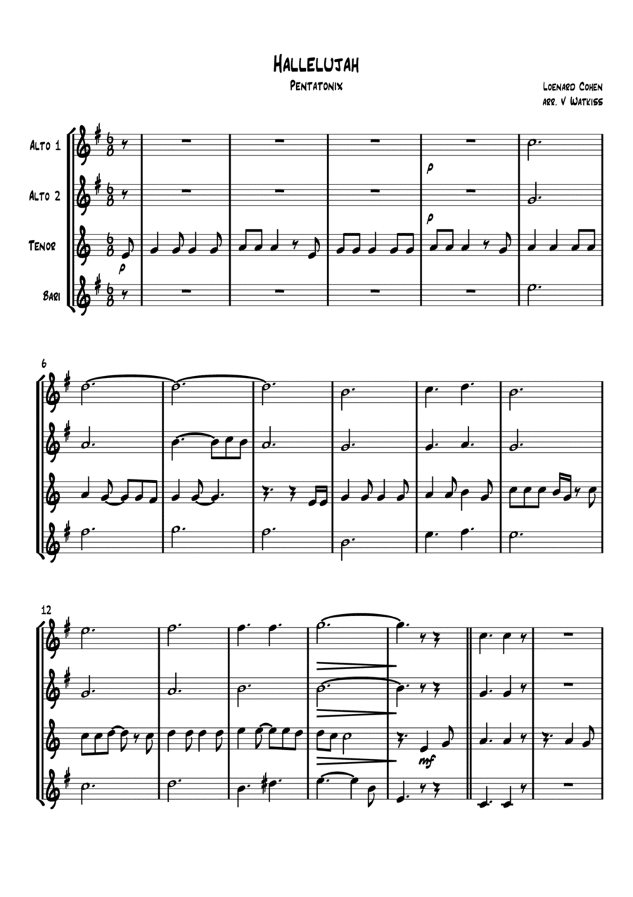 Hallelujah (arr. Verena Watkiss)