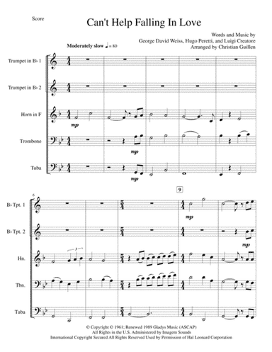 Can't Help Falling In Love (arr. Christian Guillen)