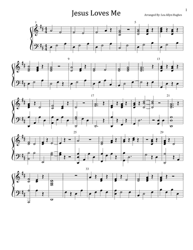 Jesus Loves Me (arr. Lea Allyn Hughes)