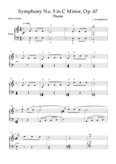 Symphony No. 5 in C Minor, Op. 67 (arr. Warren & Debby)