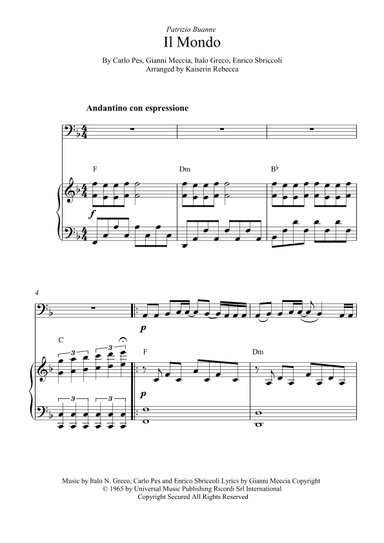 Il Mondo (arr. Kaiserin Rebecca)