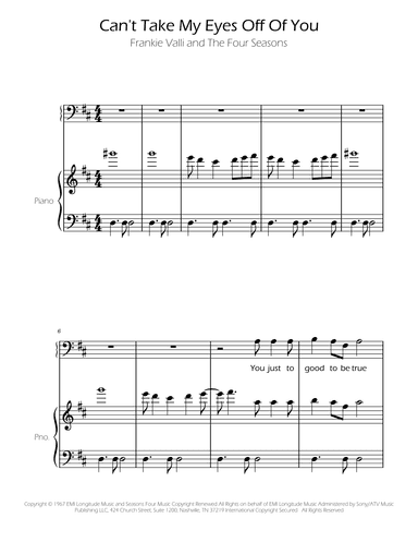 Can't Take My Eyes Off Of You (arr. Ygor Nunes)