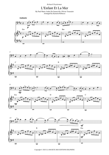 L'enfant Et La Mer (arr. Kaiserin Rebecca)