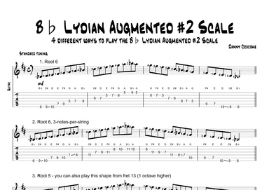 Bb Lydian Augmented #2 Scale (4 Ways to Play)