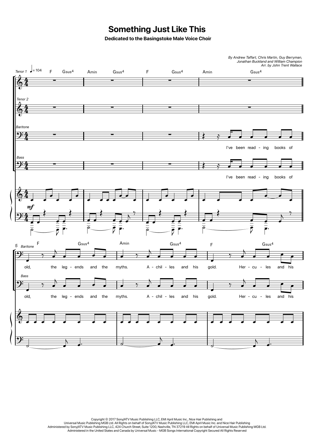 Something Just Like This (arr. John Trent Wallace)