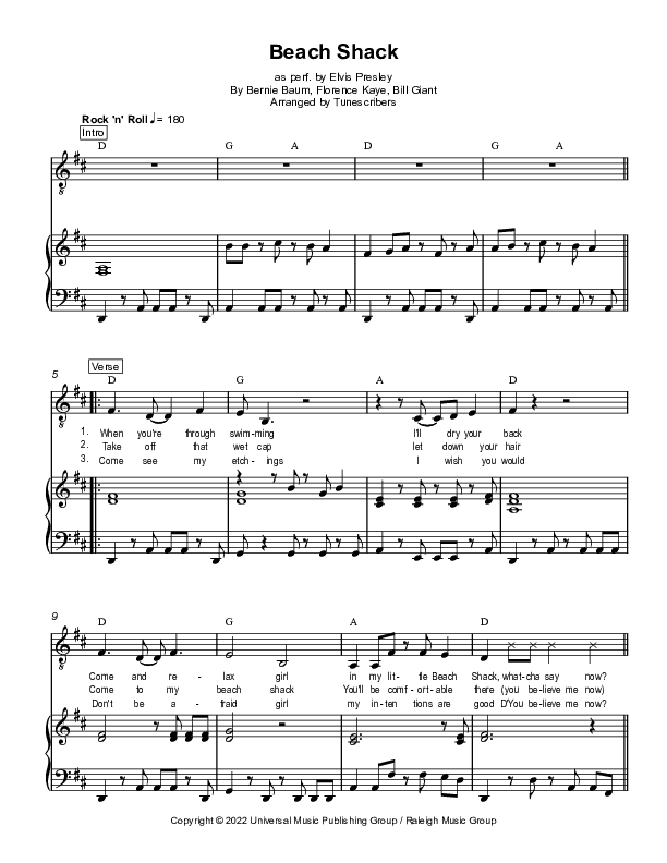 Beach Shack (arr. Tunescribers)